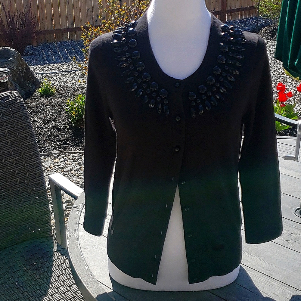 Beaded Cardigan Sweater